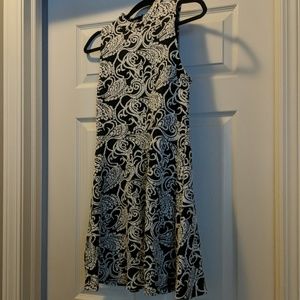 Black paisley pattern dress